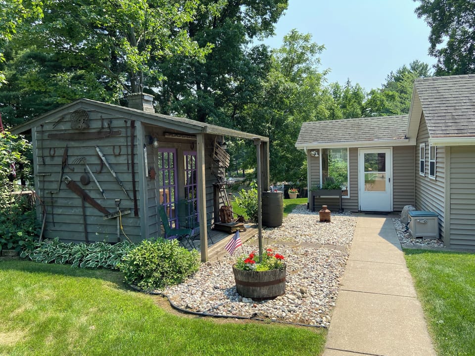 Charming cottage details add character to your lake retreat.