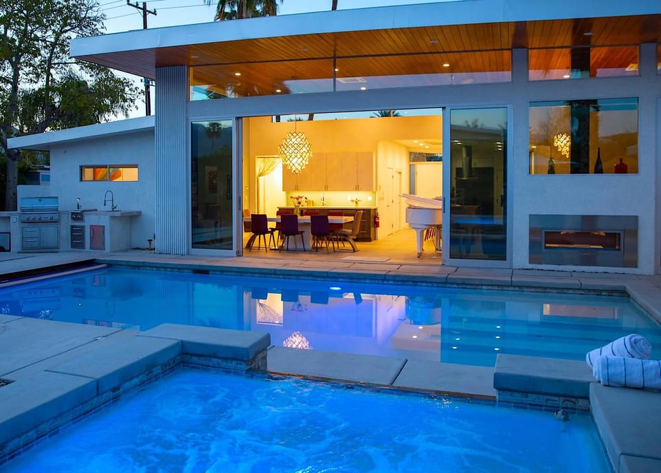 Evening charm by the pool