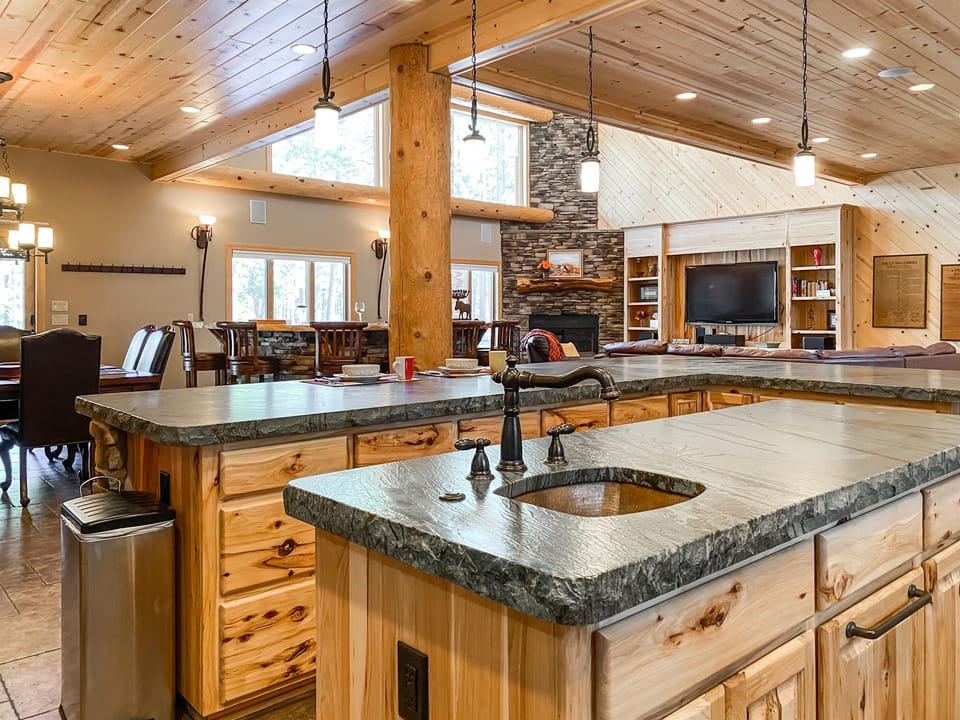 Great room from the chef's kitchen