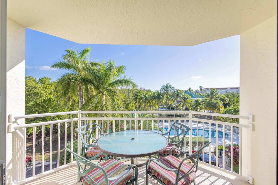 Private Balcony Overlooking the Pool
