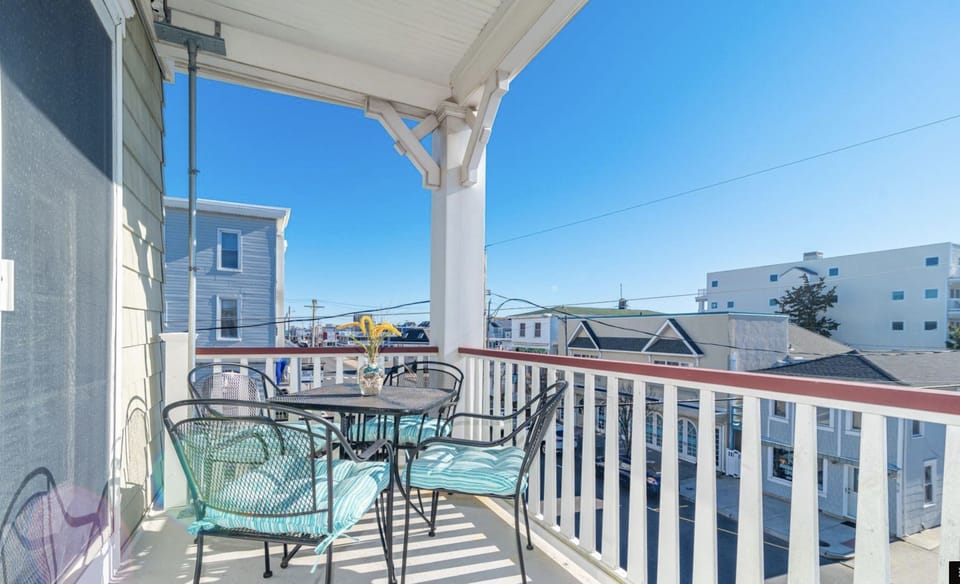 Ocean views and private balcony off the kitchen