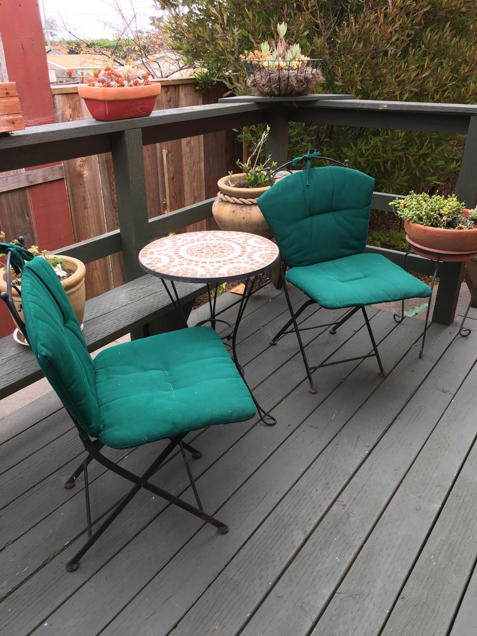 Your own private deck. Great park across the street. 