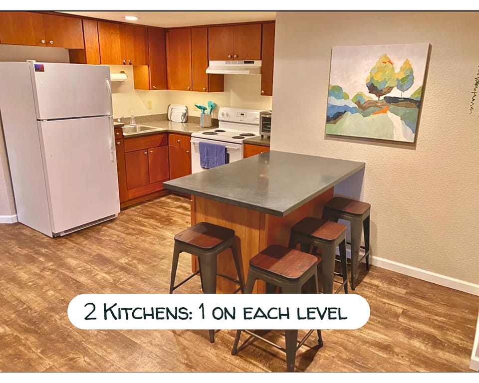 Lower level kitchen and dining area