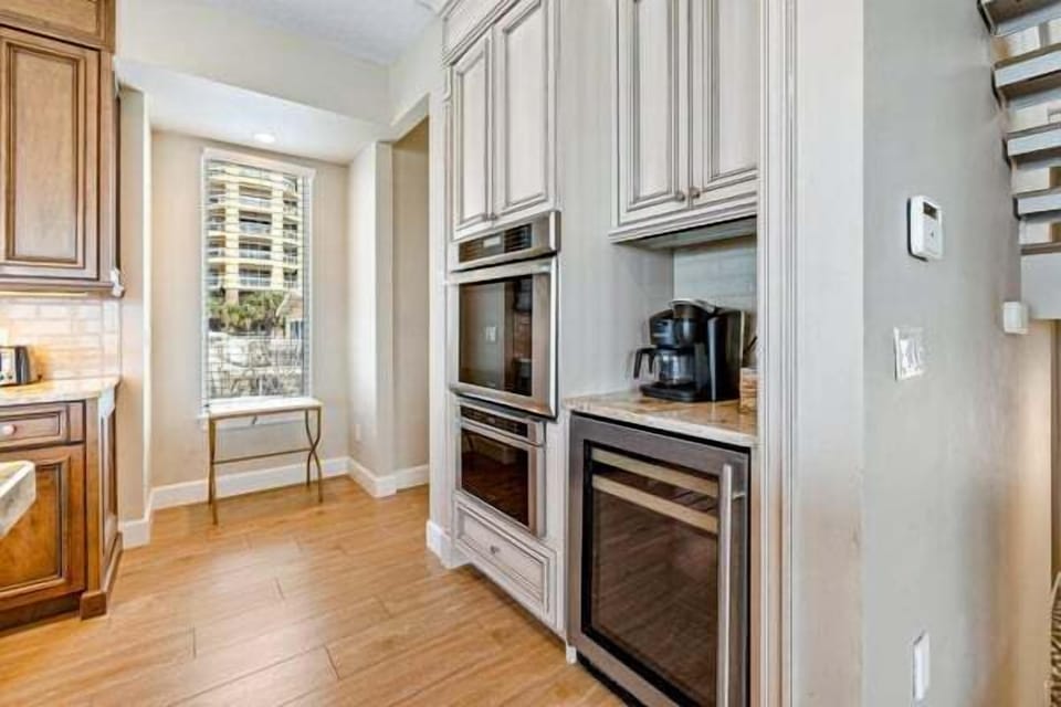 Dedicated coffee and beverage area for added comfort and convenience.