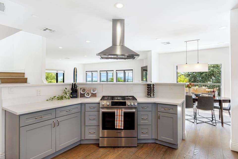 Gourmet kitchen.