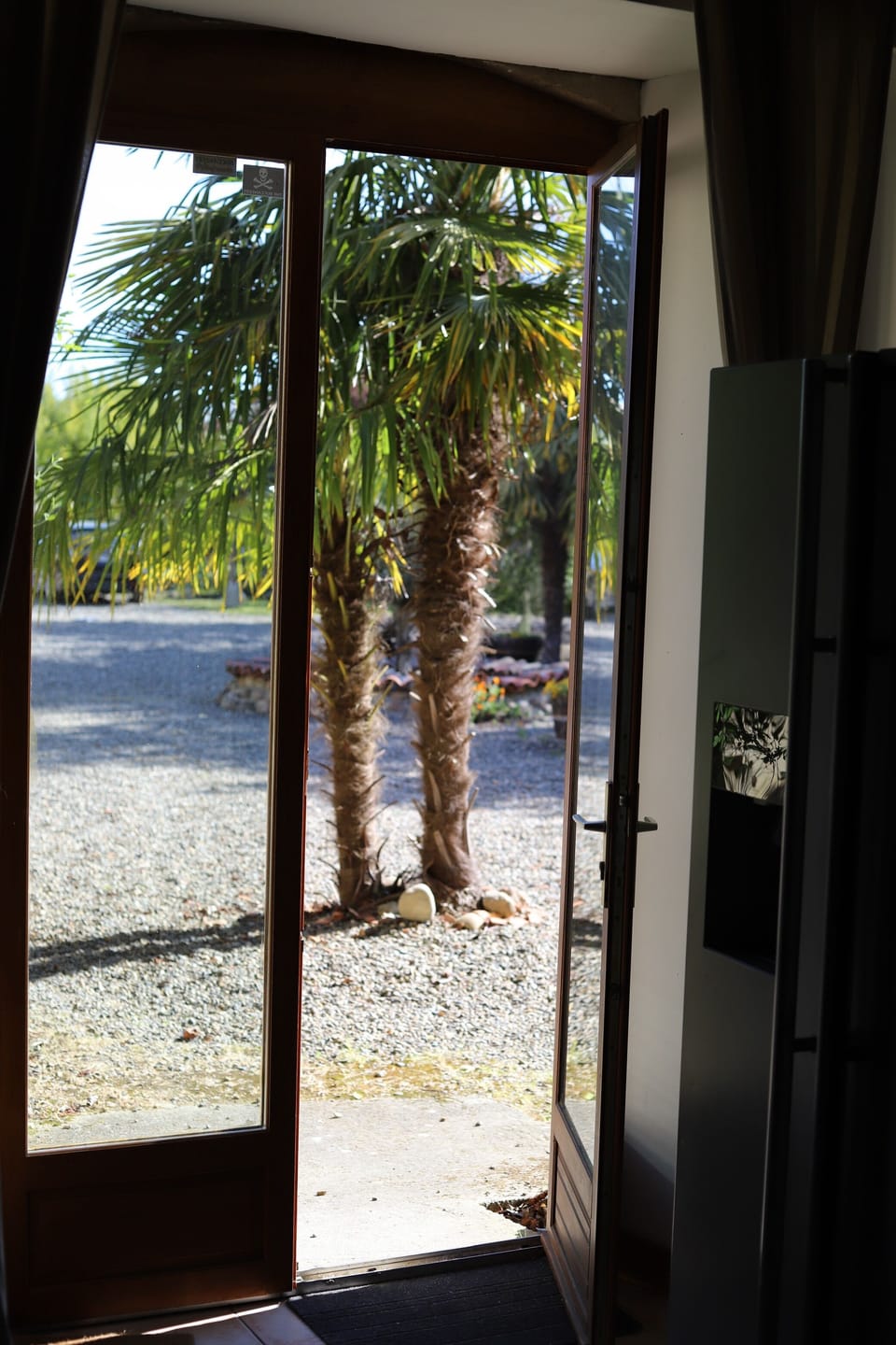 Gite 2 back door into courtyard