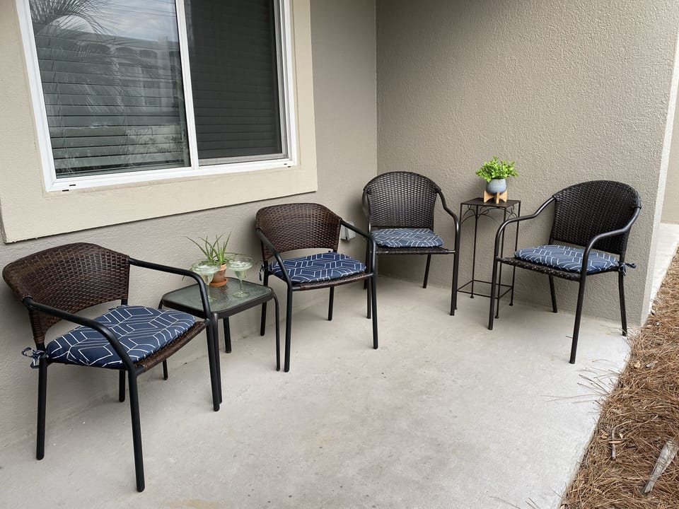 C103 is a ground level unit with seating 