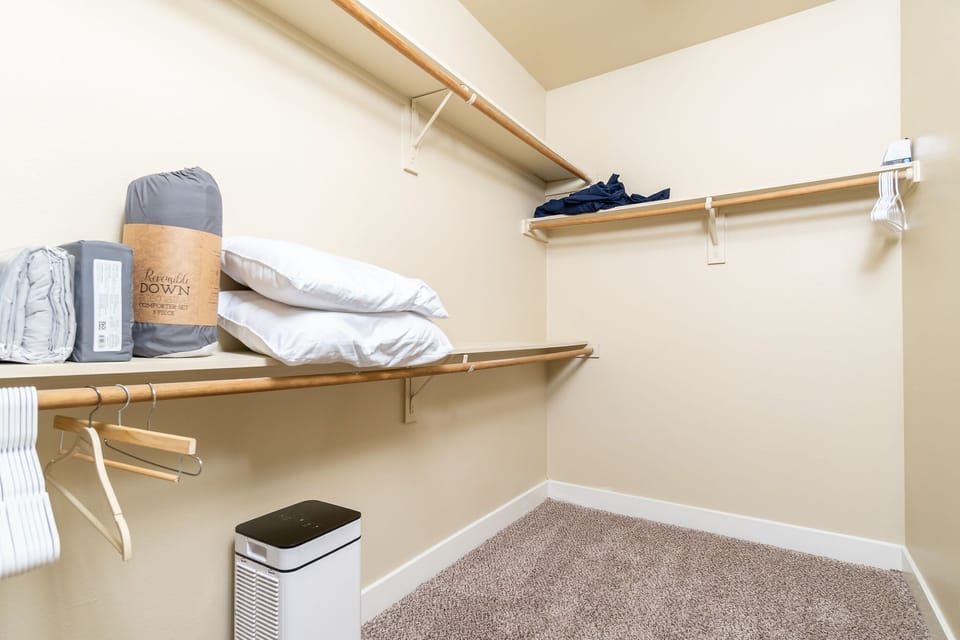 Walk-in closet with extra storage