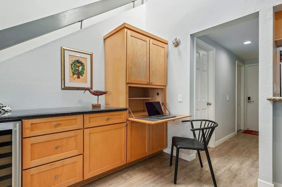 Work from home space near dining and kitchen