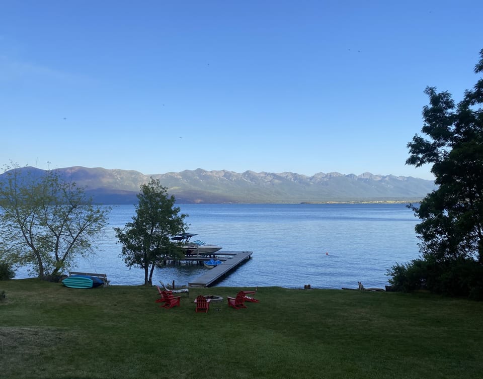 Mission Mountain and lake view 