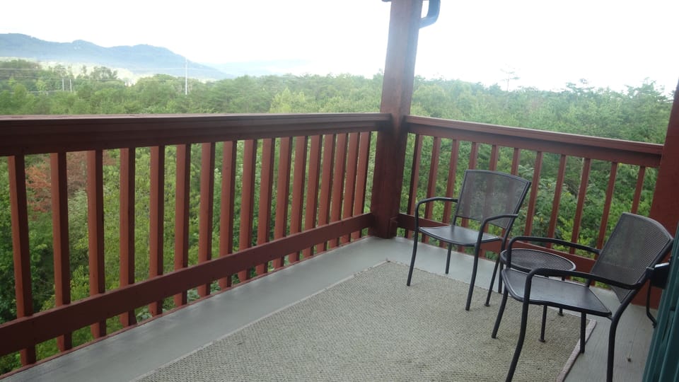 Porch off Master Bedroom with View of Valley and Mountains
