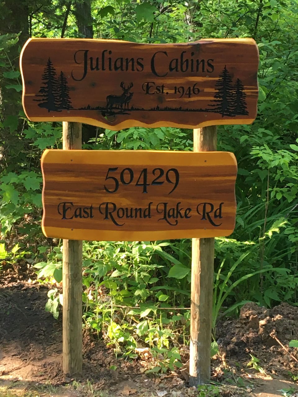 The entrance to our cabins