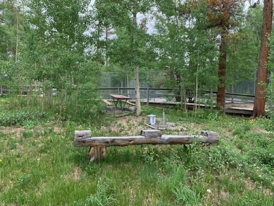 Common area outside the patio. 