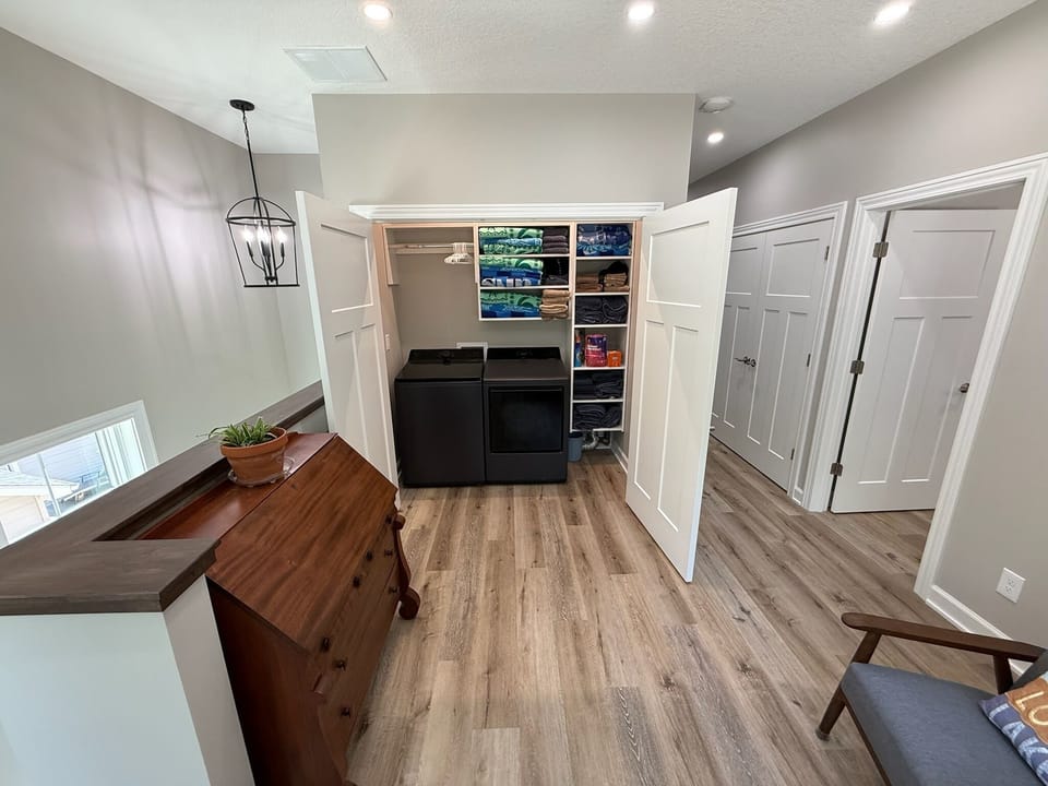 One of two full size laundry areas, conveniently located on the bedroom level