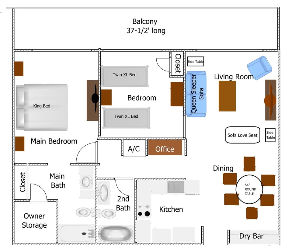T4-909 Layout to give you an idea of what you will find on your arrival.