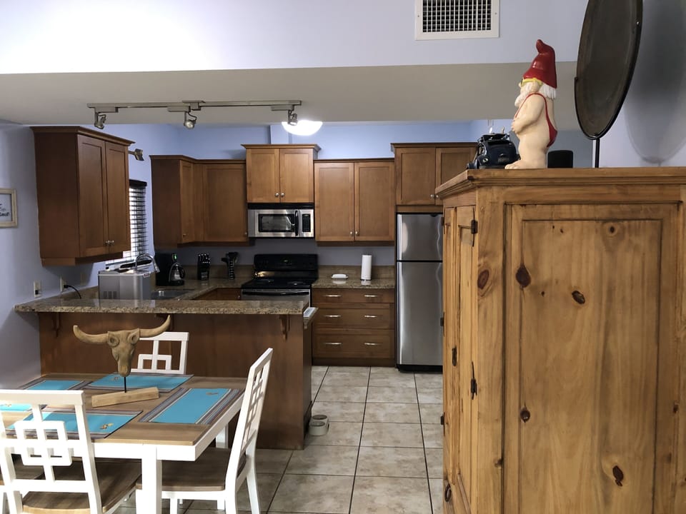 Dining and kitchen area
