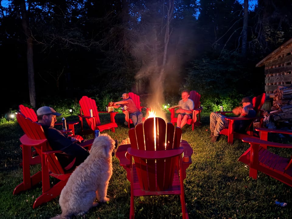 Campfires under starry nights