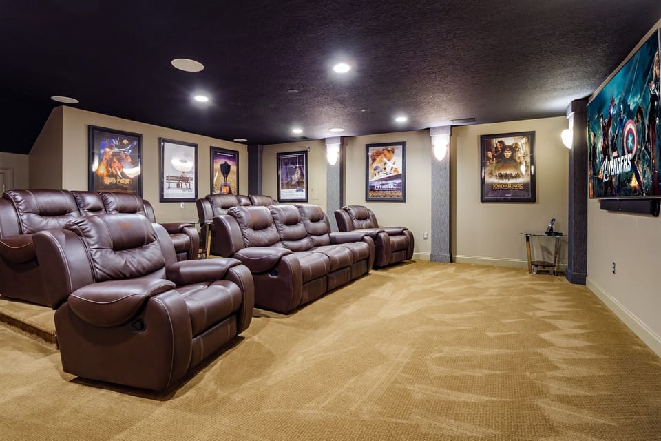 Movie time in this large home theater