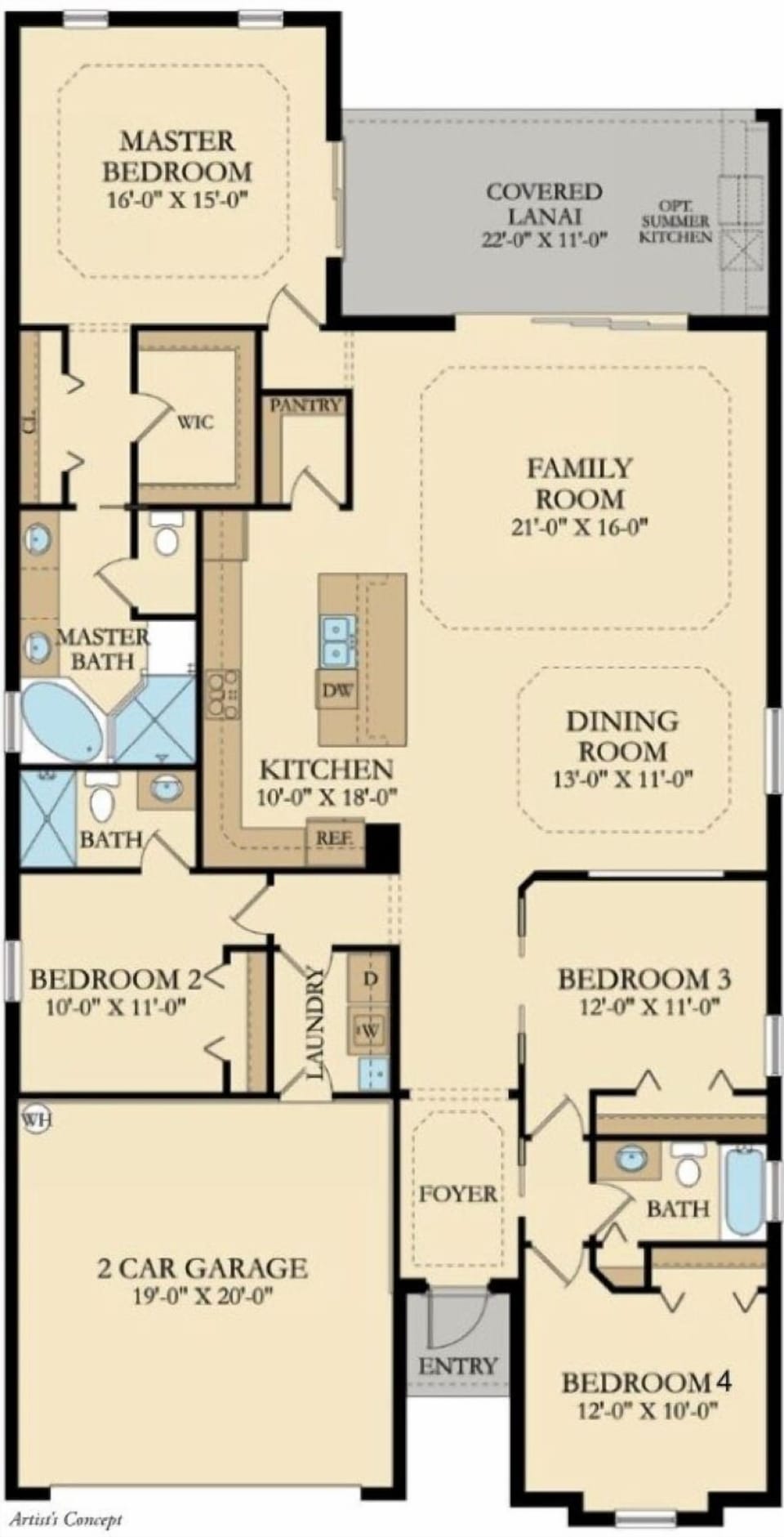 Floor plan (note this configured as a right hand view of what is pictured)