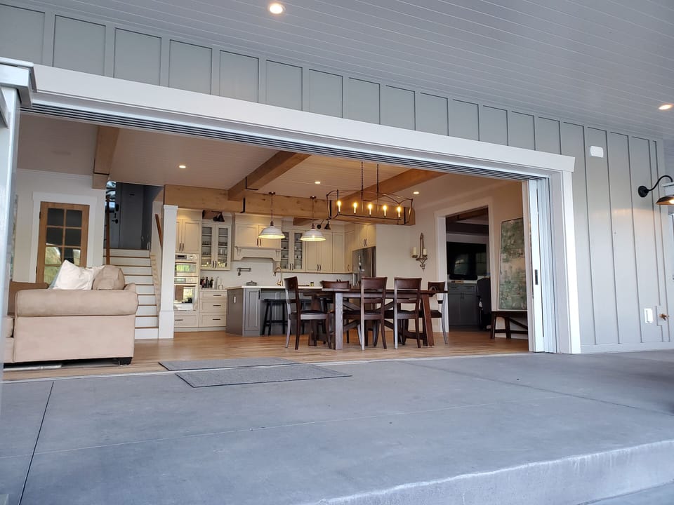 24 ft. sliding pocket doors for indoor/outdoor living