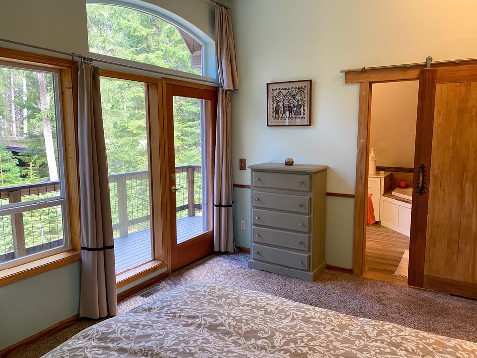 Master bedroom and balcony
