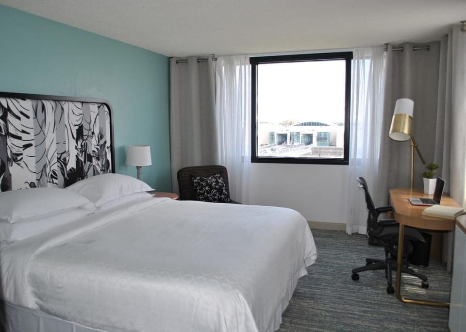 Sink into crisp linens after a day of exploring.