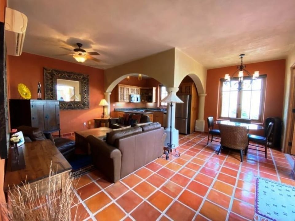 Living room and kitchen