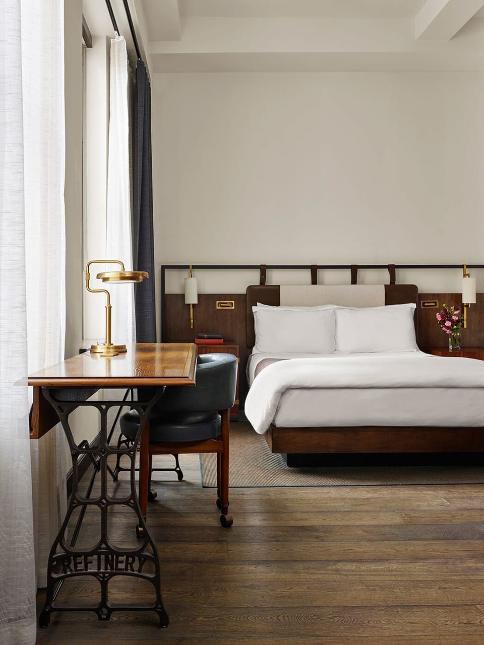 Work comfortably at the in-room desk by bright windows.