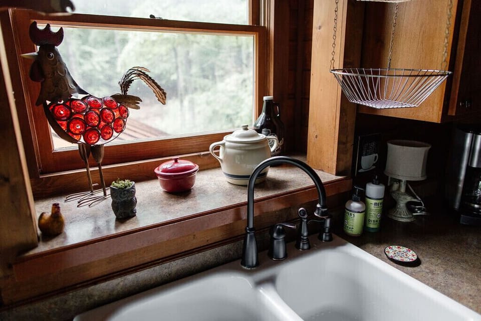 Fully stocked kitchen. 