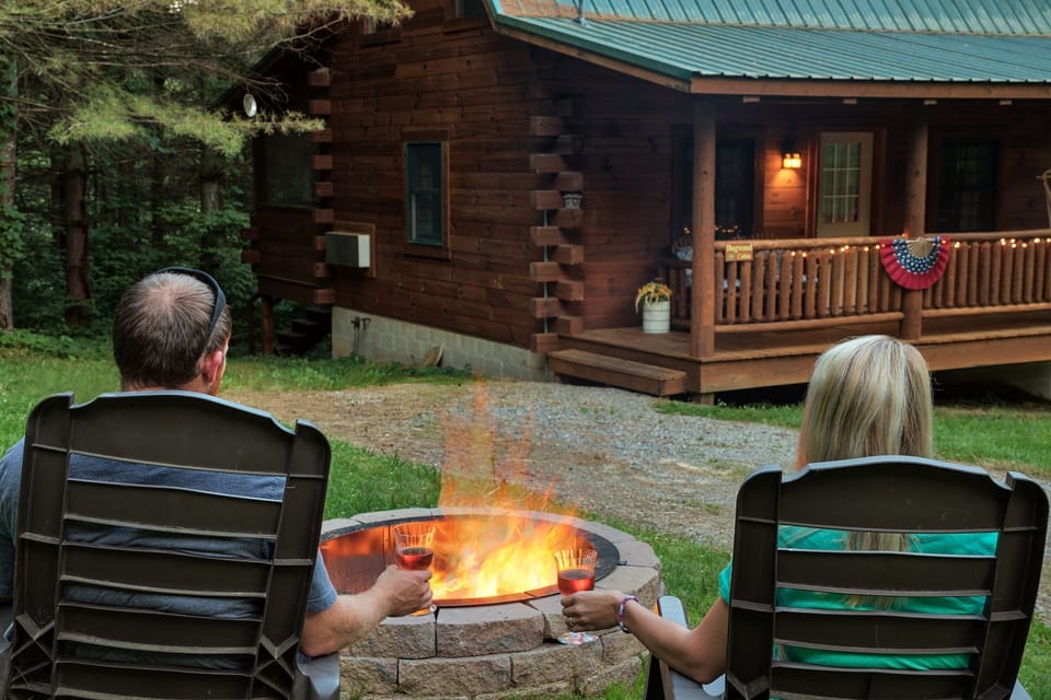 Relax by the campfire, day or night!