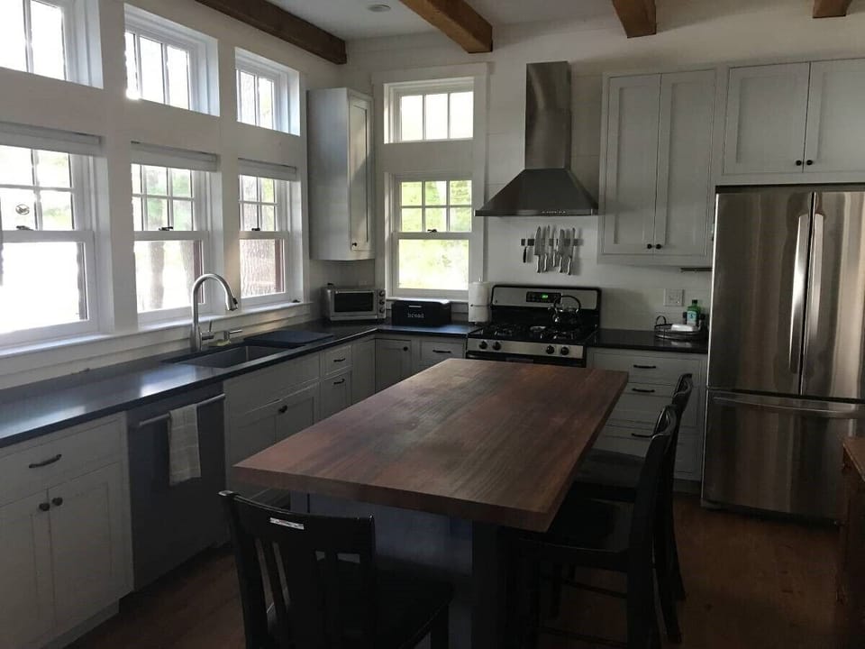 Kitchen is open to dining/living space