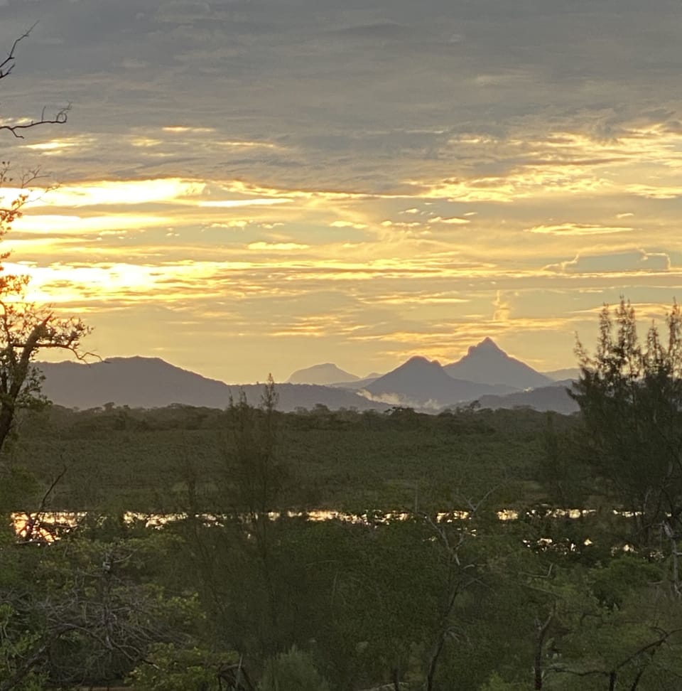Mountain view at sunset