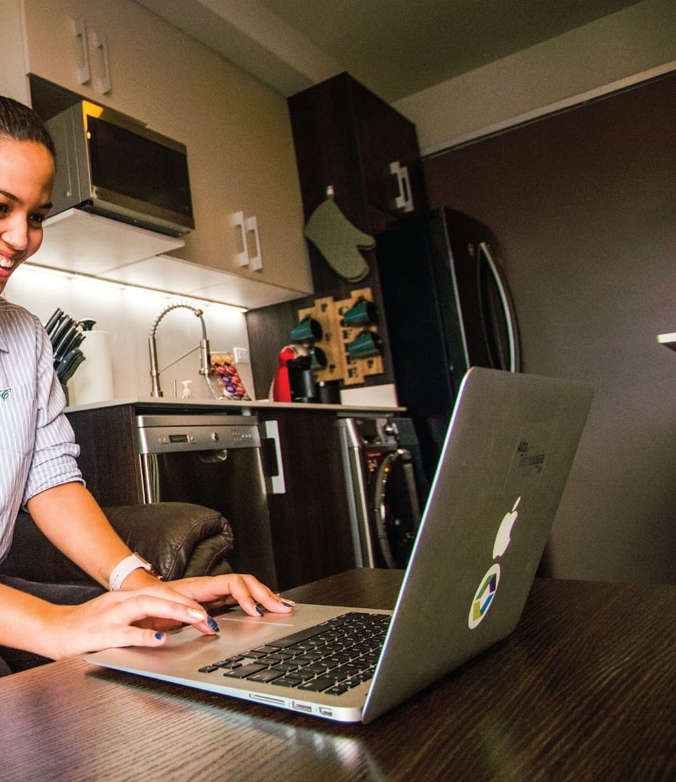 Work or study remotely with 110 Mb flicker free Internet in the balcony or bed.