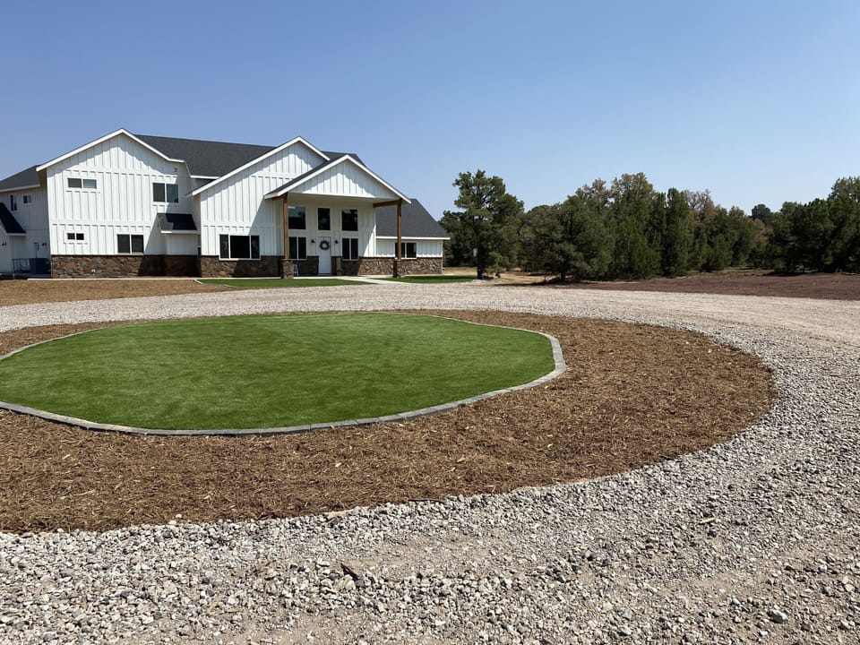 Large Farmhouse with very large parking ability. More not shown in this picture