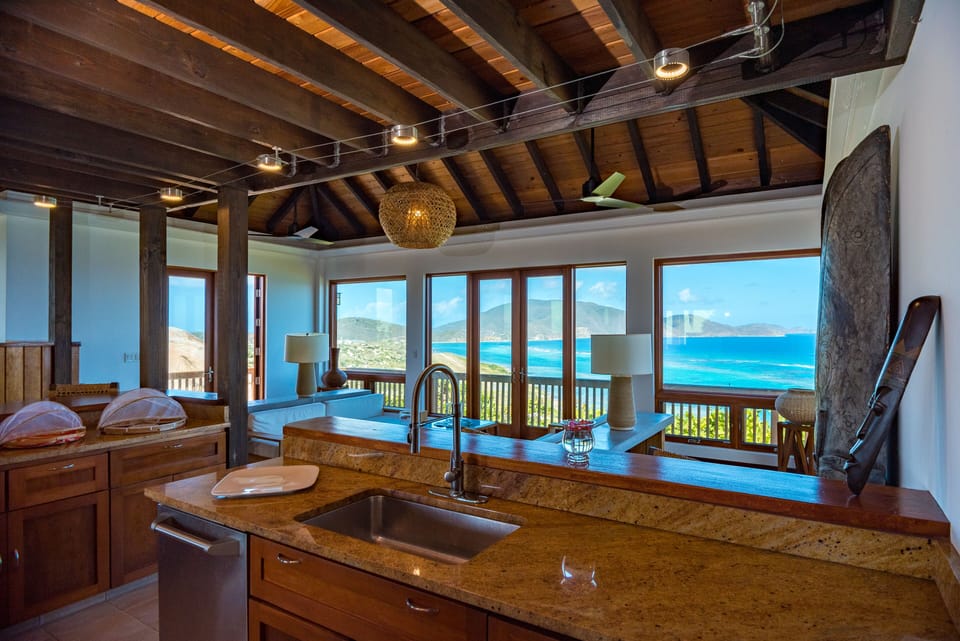 The view from the kitchen sink.  
