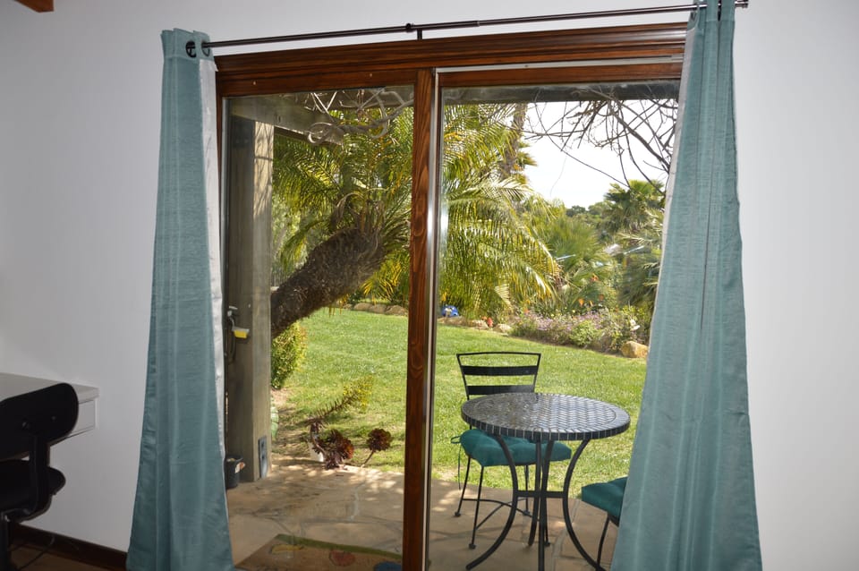 Looking out to your patio entrance