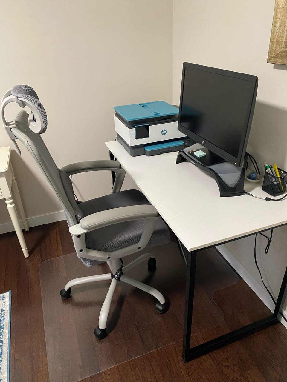 Work area, in queen bedroom. 