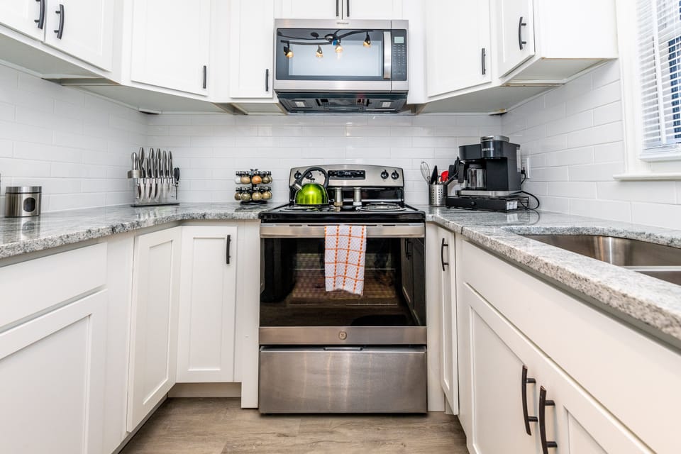 Fully stocked kitchen