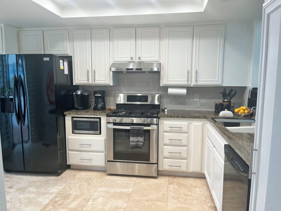 Fully stocked kitchen