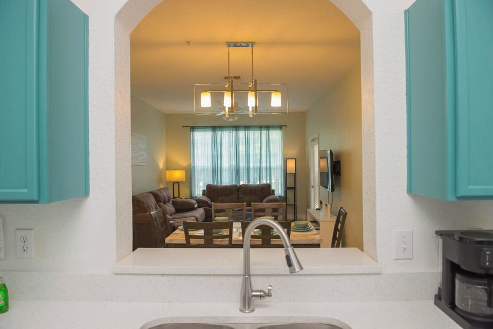 Kitchen view to family room
