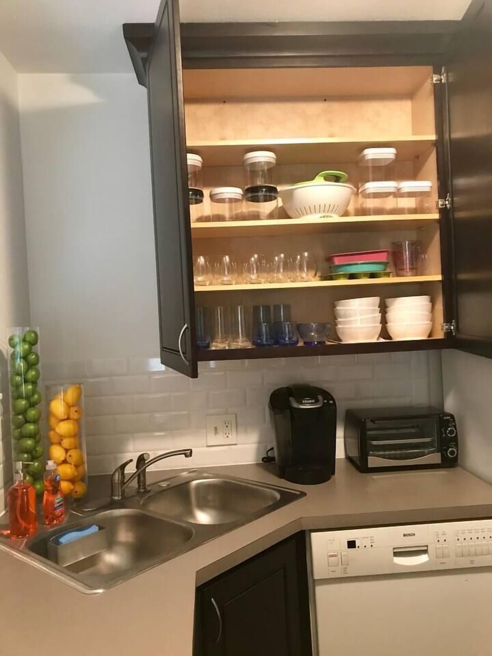 Fully stocked kitchen for all your cooking and baking needs.