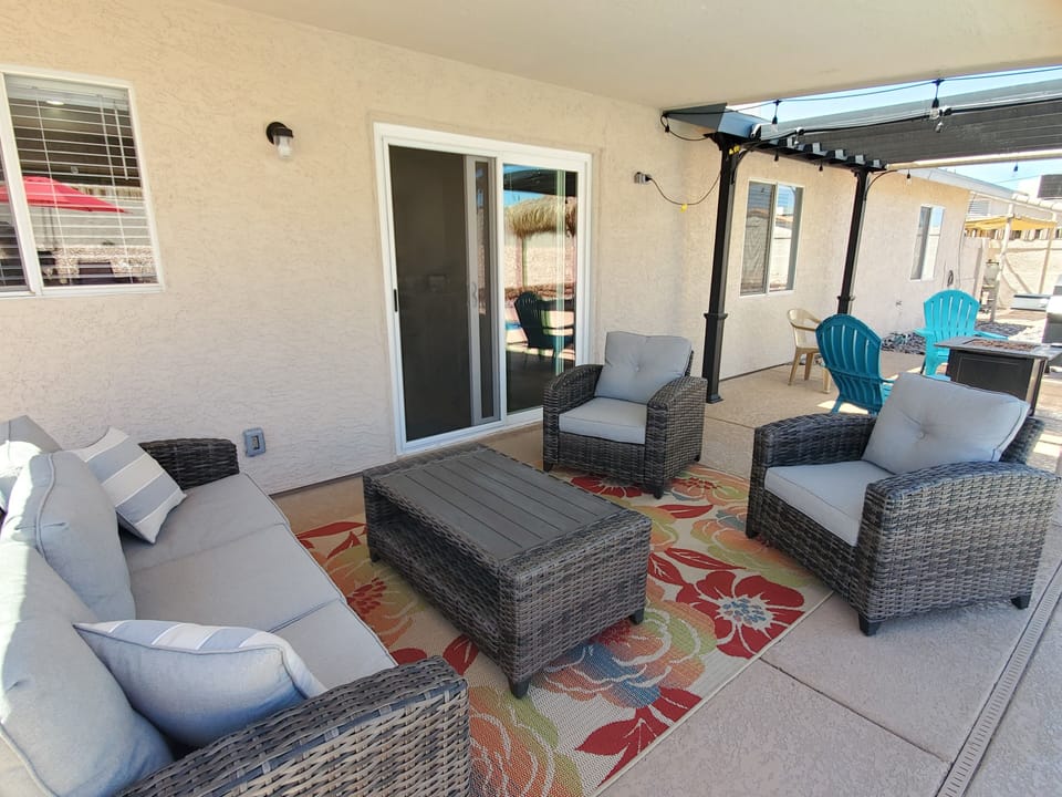Outside lounge area