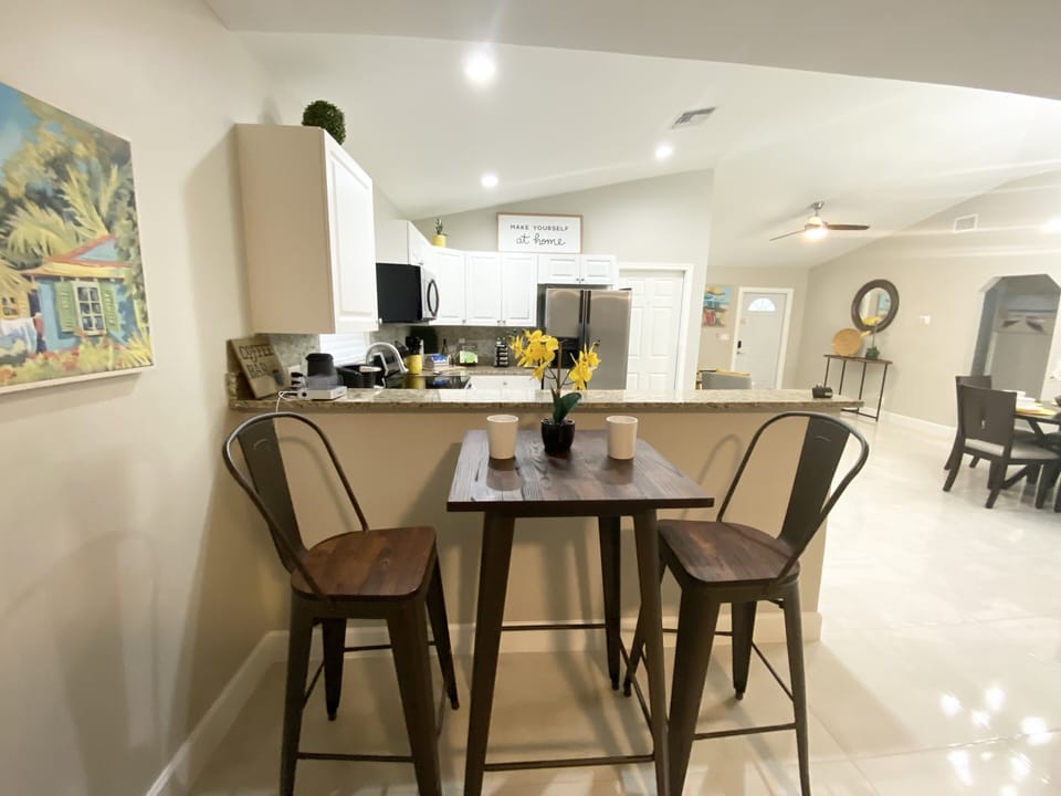 Bistro table for morning cups of coffee or evening glasses of wine