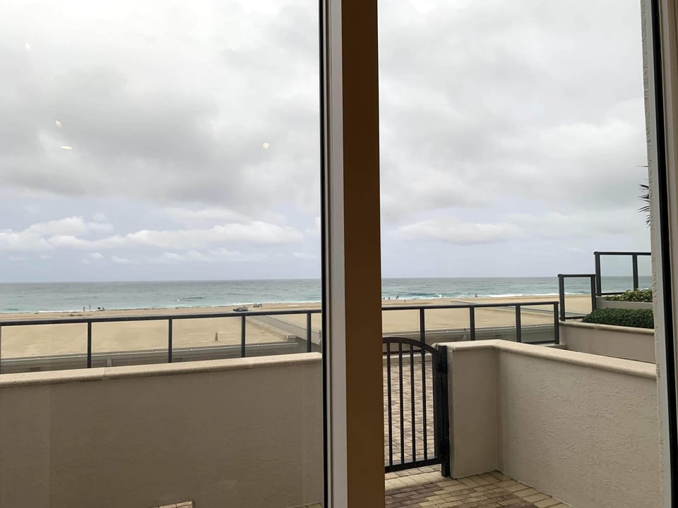 Private patio balcony overlooking directly the Atlantic Ocean