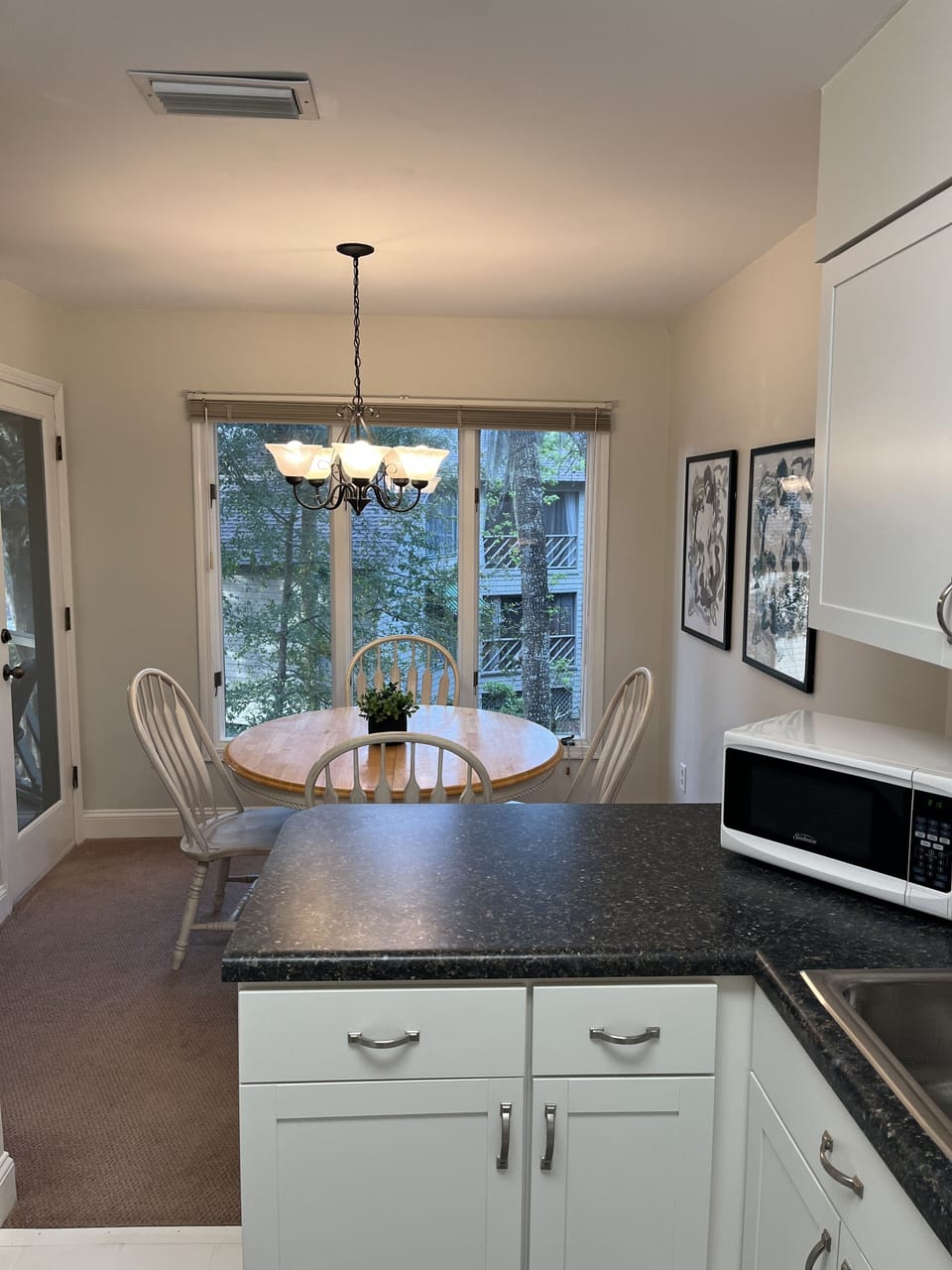 Dining room view from kitchen.