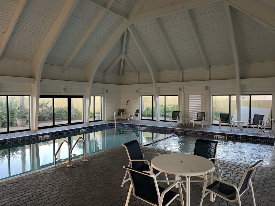 Indoor pool and hot tub