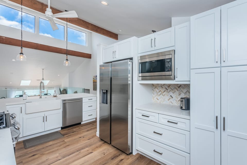 A chef’s kitchen awaits. 