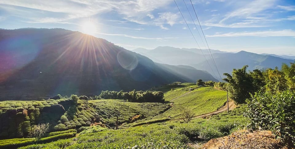 Stunning mountain landscape with sunlit hills and lush greenery—perfect for nature lovers, photos, and peaceful outdoor adventures.
