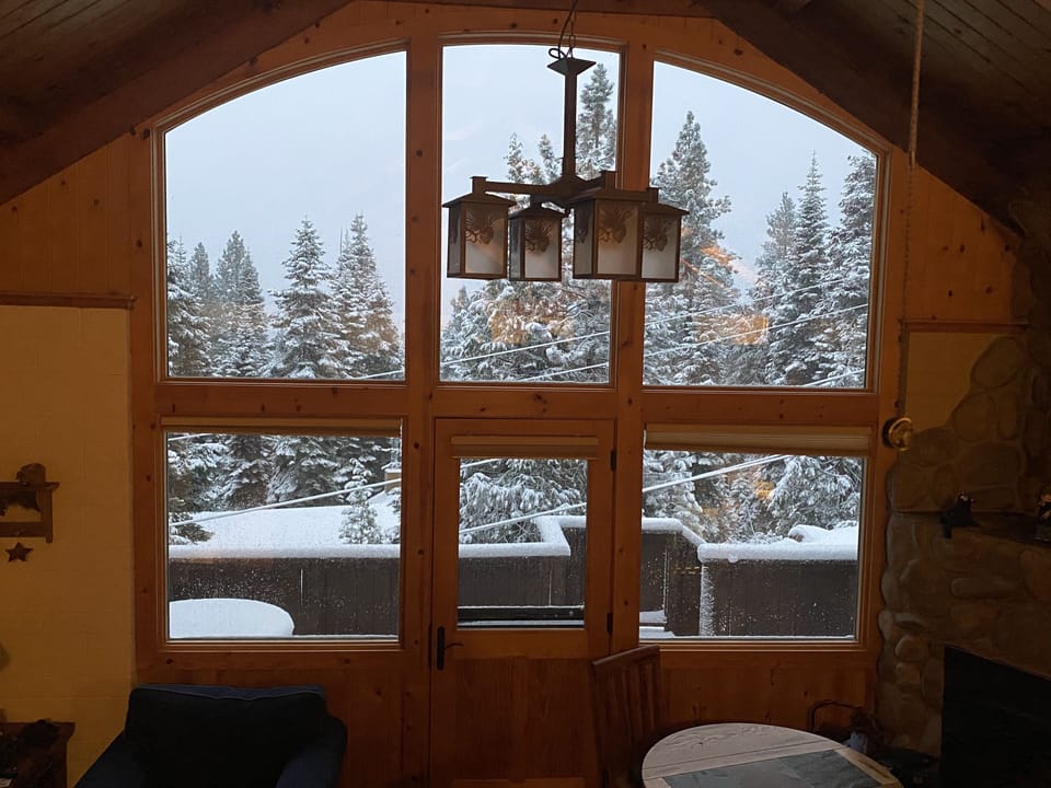 View out front windows from upper level