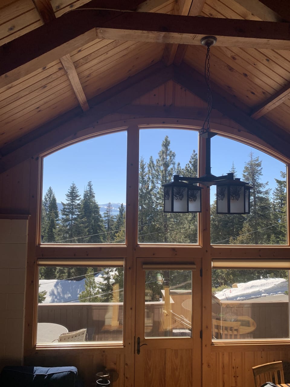 View out front windows from upper level